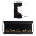 60/70 Inch 3-Sided Smart Electric Fireplace