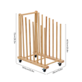 7 Slots Wooden Canvas Art Storage Rack with Castors