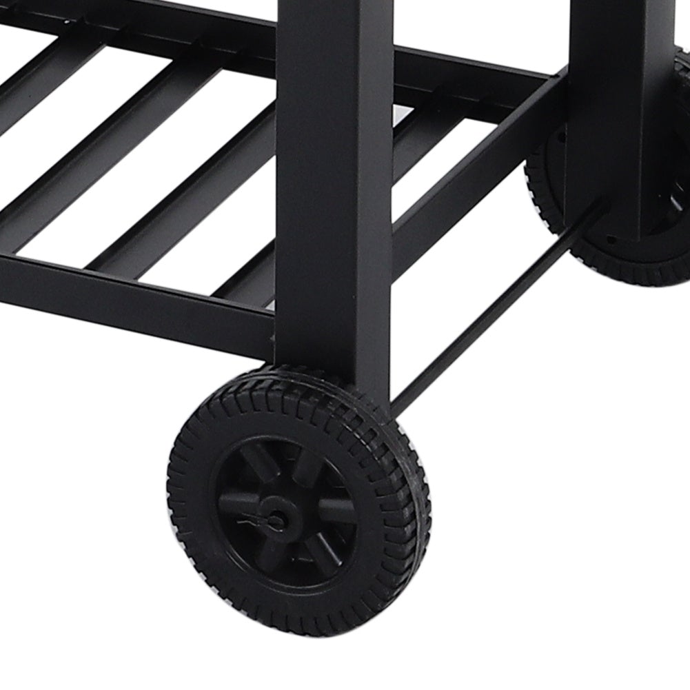Charcoal BBQ Grill Barrel with Side Table