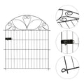 10-Panel Decorative Garden Fence Set