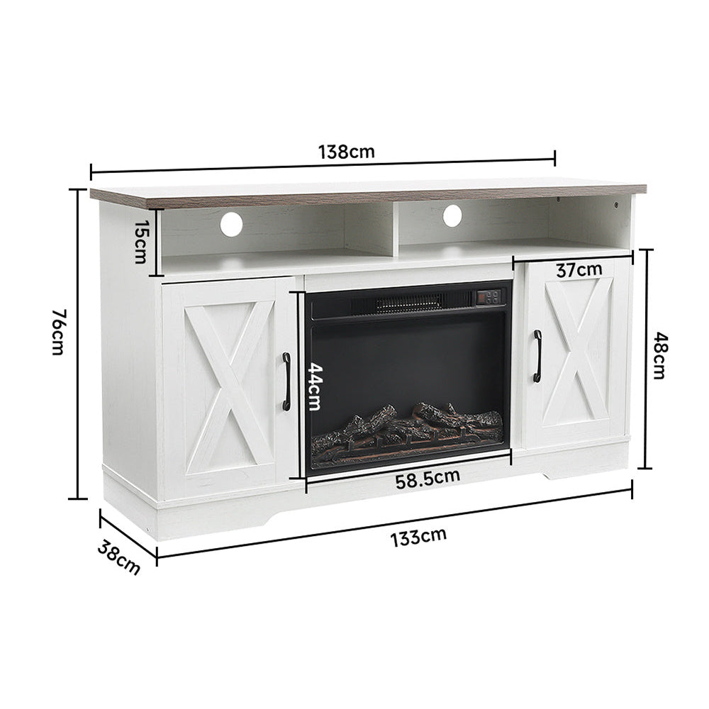 Insert Electric Fireplace TV Stand with Timer and Remote