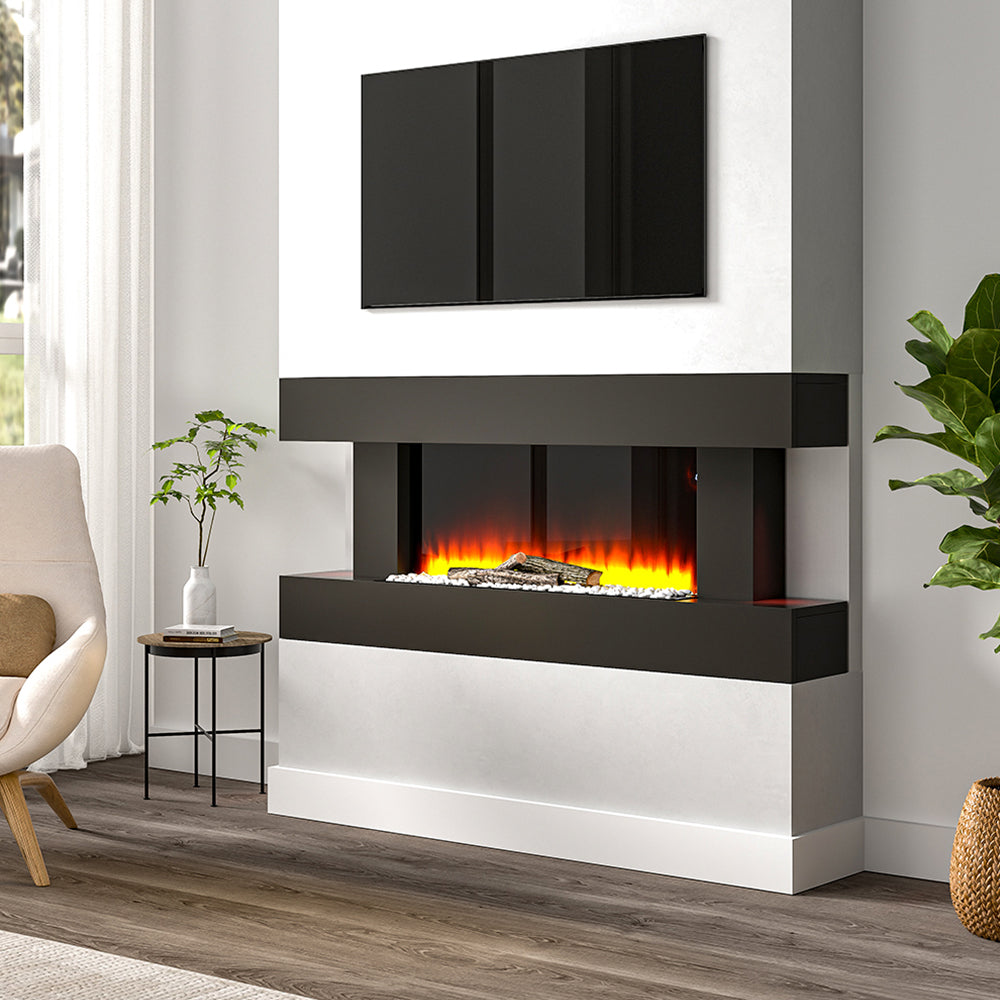 52 Inch Wall-Mounted & Freestanding Electric Fire with Remote Control