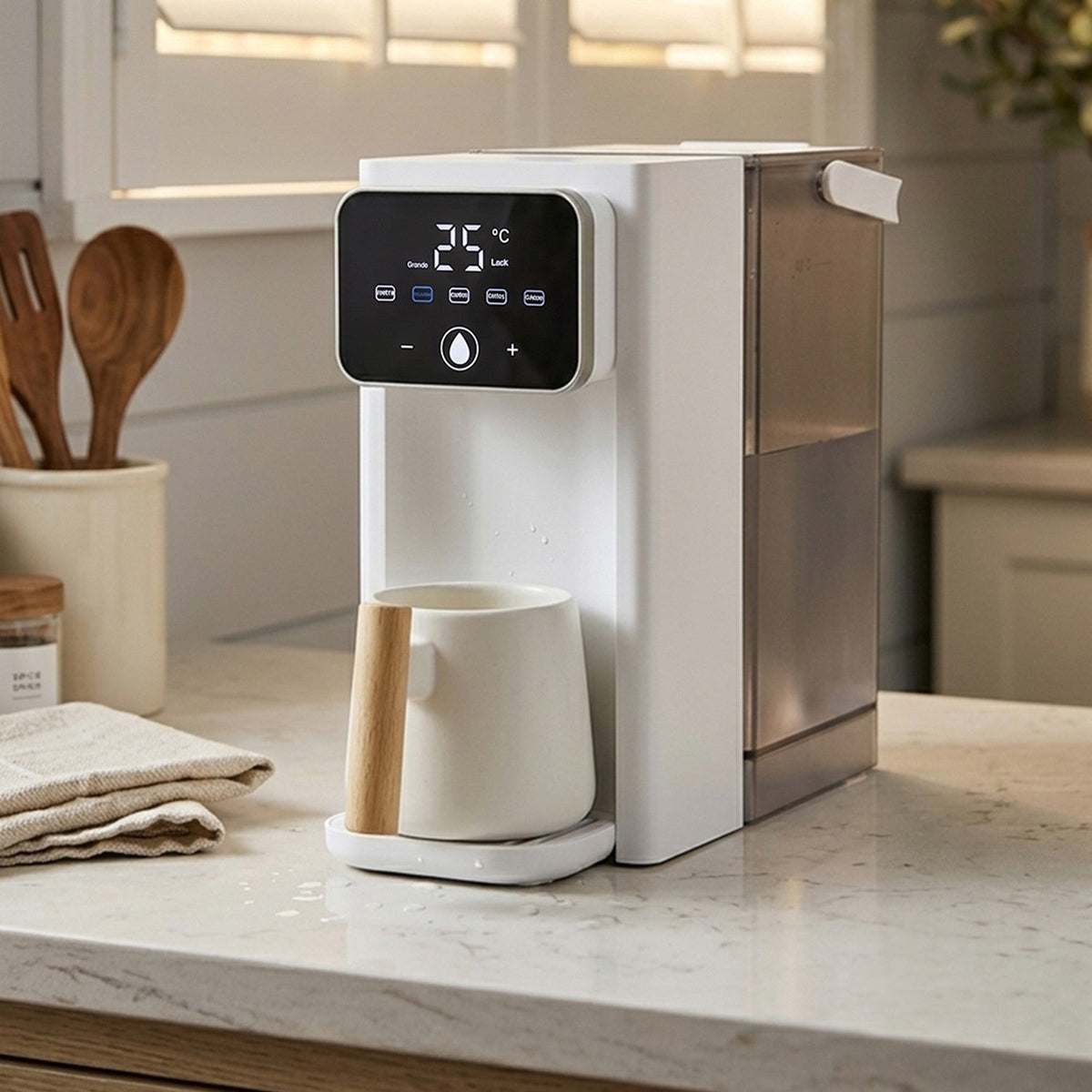 Instant Hot Water Dispenser with Removable 3L Tank and Drip Tray