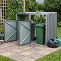 5x4 FT Metal Double Bin Storage Shed