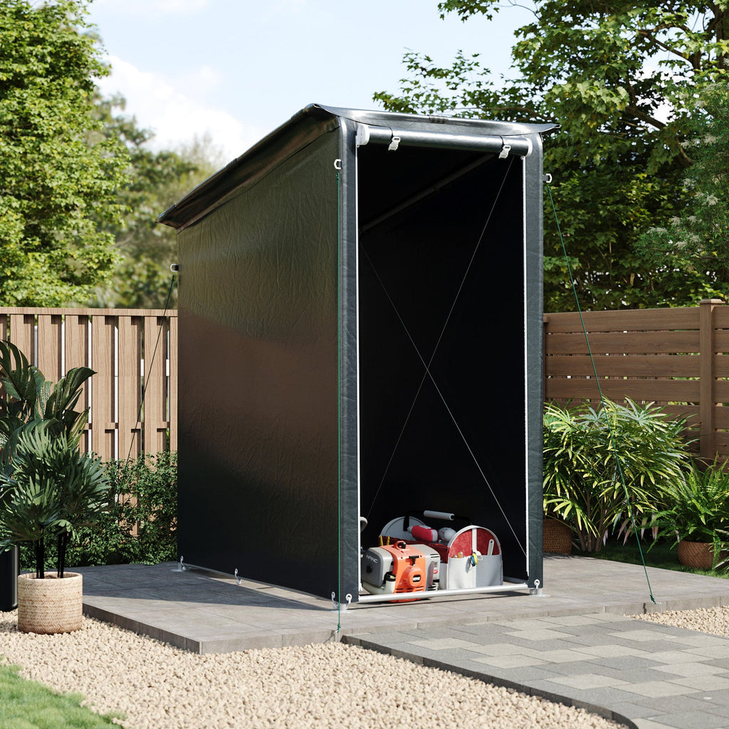 Garden Storage Shelter with Waterproof PE Cover & Roll-Up Zipped Door