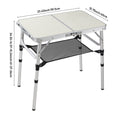 Adjustable Height Folding Camping Table with Carrying Handle