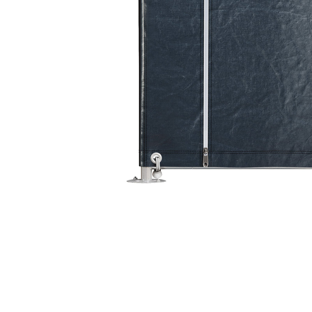 Garden Storage Shelter with Waterproof PE Cover & Metal Frame