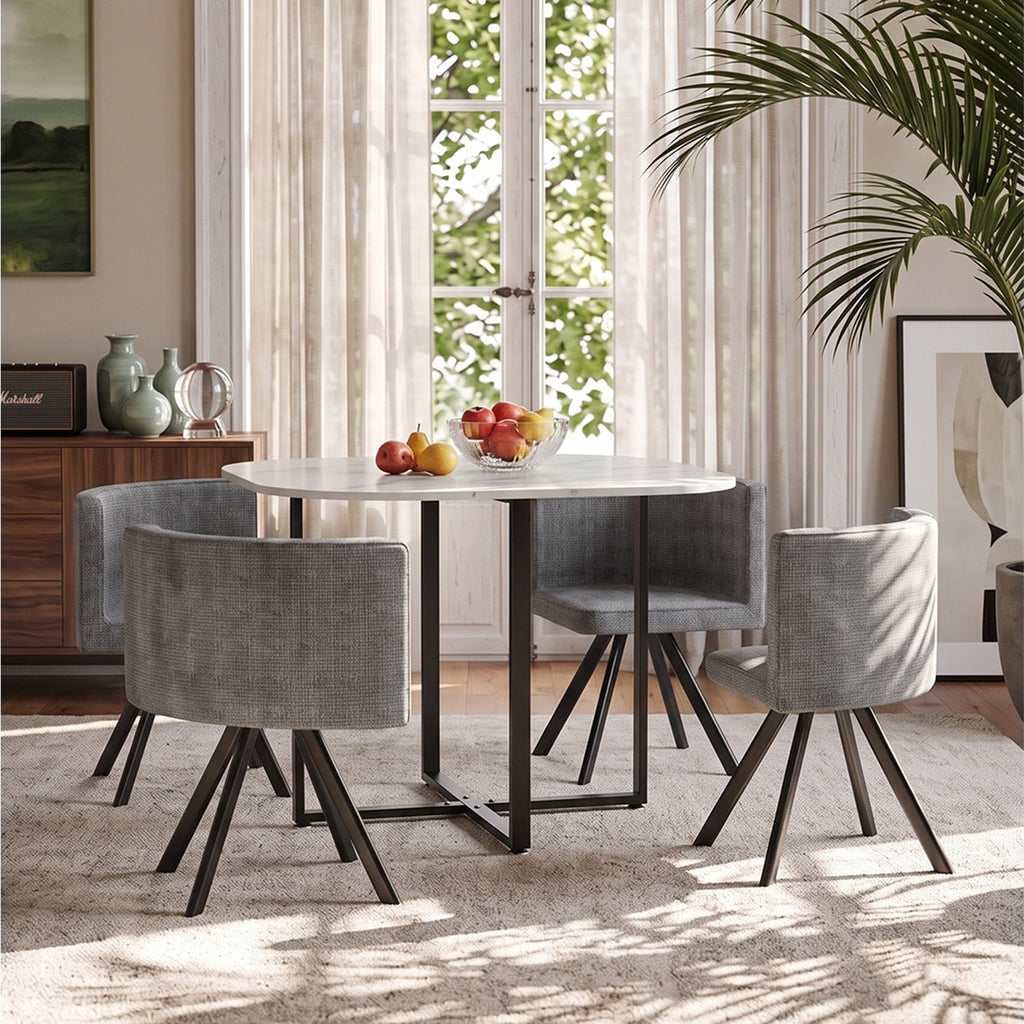 Dining Table Set with 4 Chairs