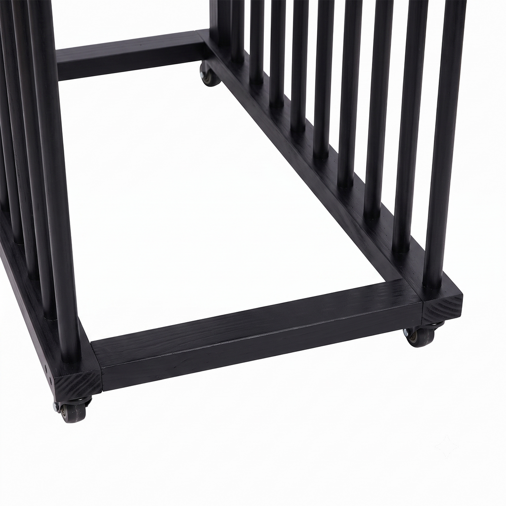 9 Slots Wooden Canvas Art Storage Rack with Castors