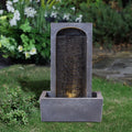LED Outdoor Solar Slate Effect Garden Water Fountain