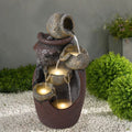 Outdoor Garden Water Feature with LED Lights