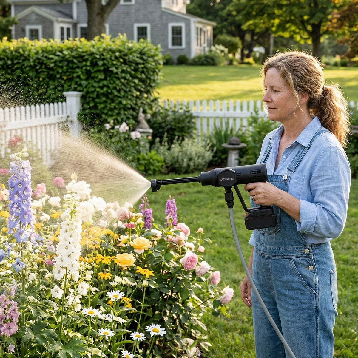 Electric Handheld Pressure Washer Cleaner with 2 Batteries