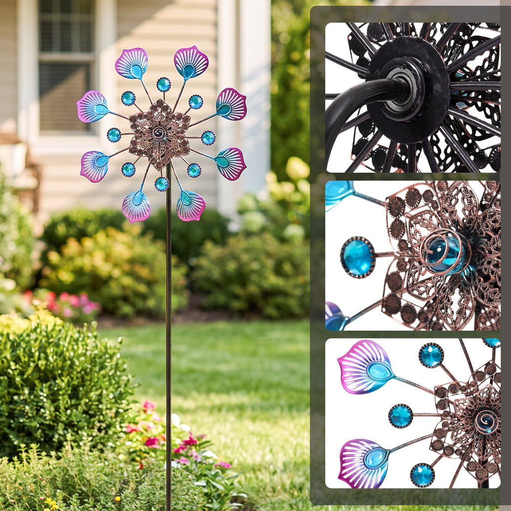 Outdoor Metal Wind Spinner for Garden & Patio