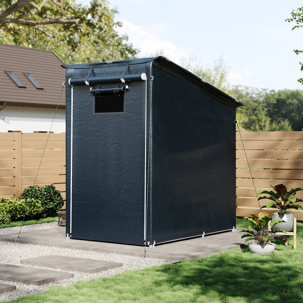 Garden Storage Shelter with Waterproof PE Cover & Roll-Up Zipped Door