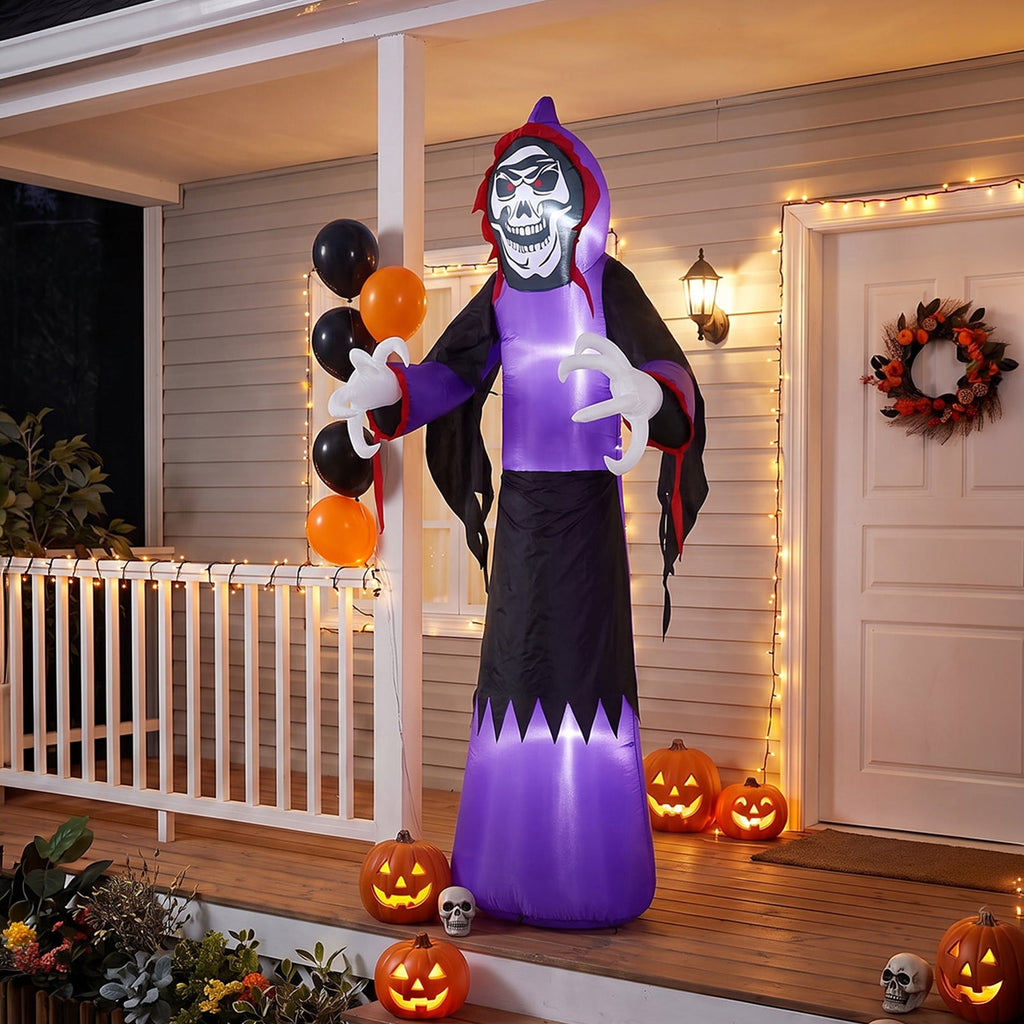 11 FT Halloween Inflatable Grim Reaper Decoration with LED Lights