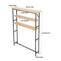 3-Tier Wood-Grain Narrow Console Table