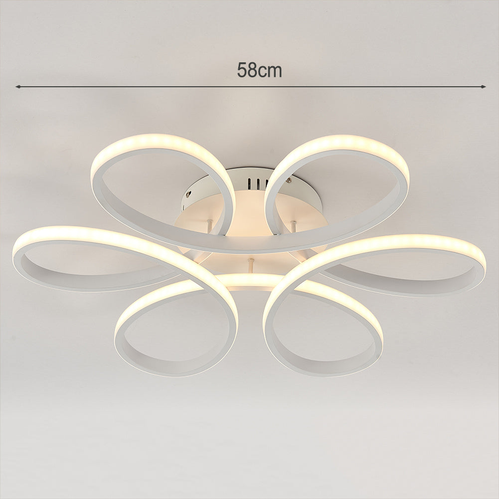 Modern Acrylic Light-adjusted Petal LED Semi Ceiling Light