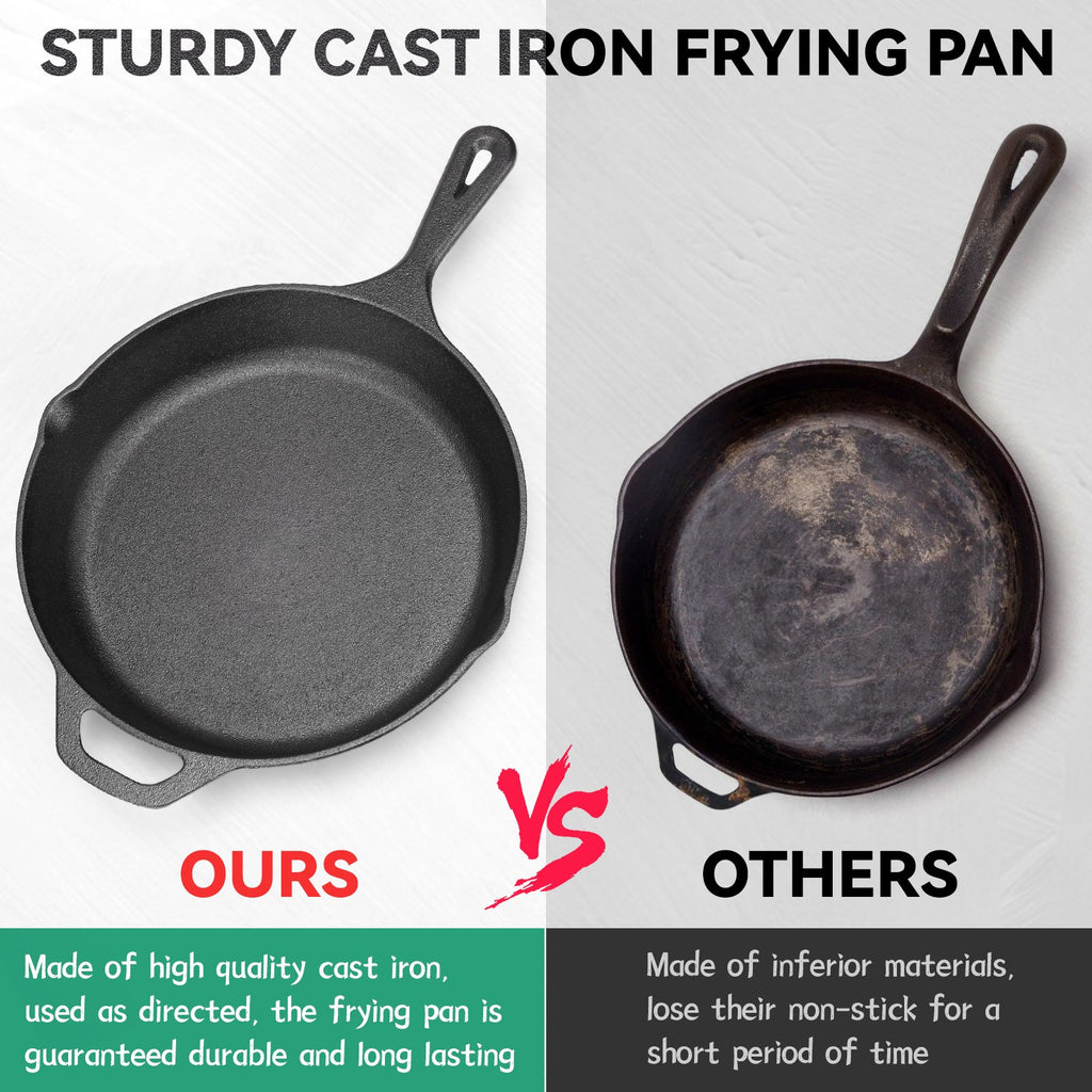 Cast Iron Frying Pan with Handles