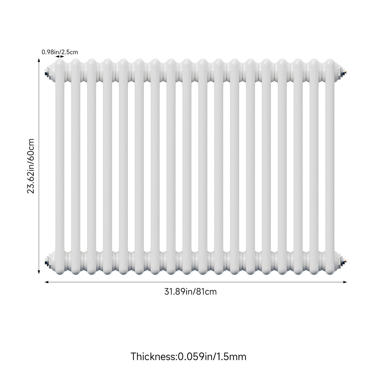 5036 BTU Horizontal 3 Column Radiator