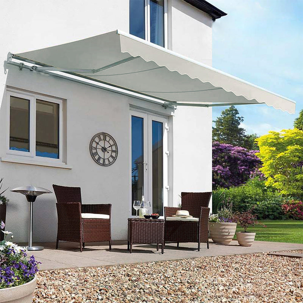 Grey Manual Retractable Patio Awning