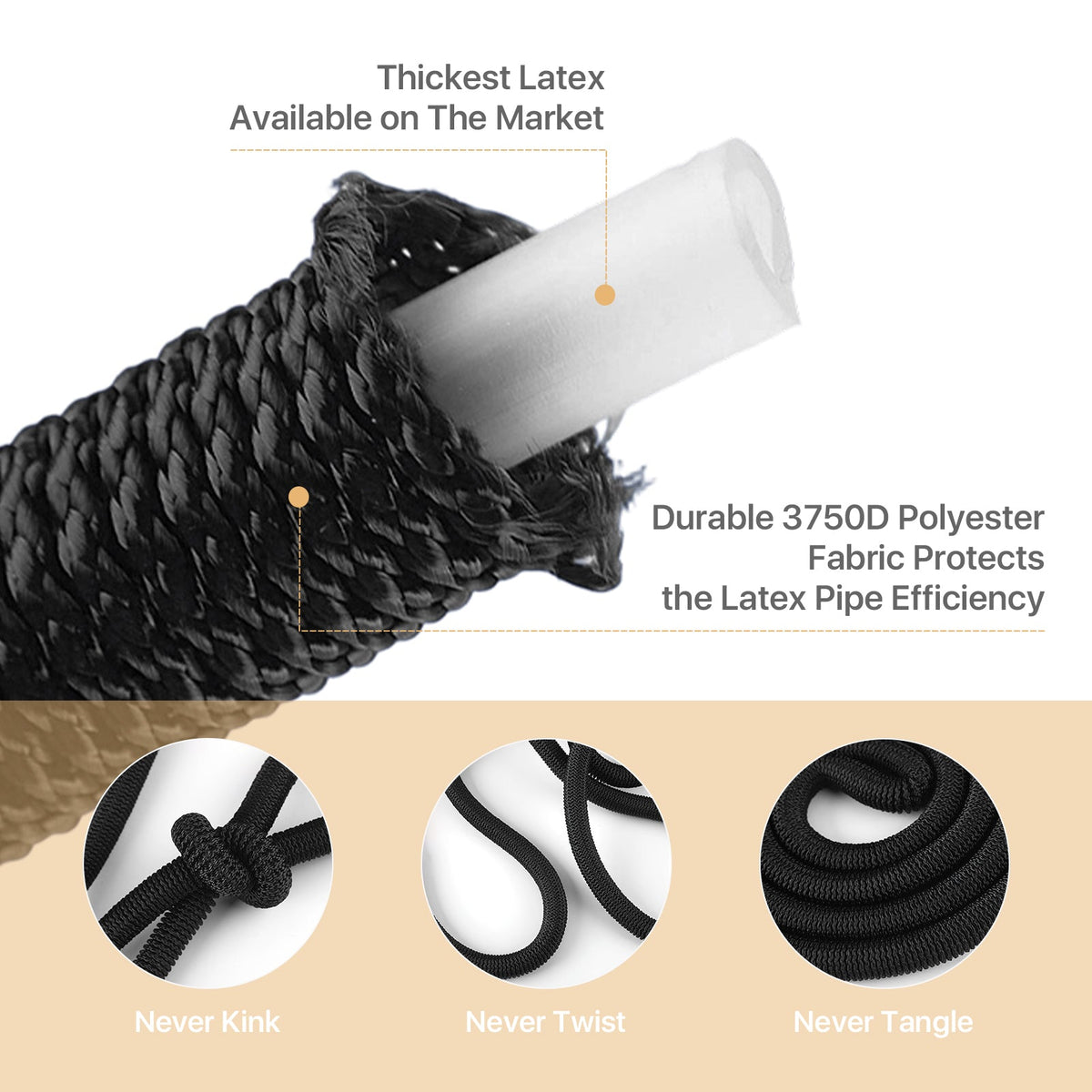 Expandable Garden Hose with Solid Brass Fittings