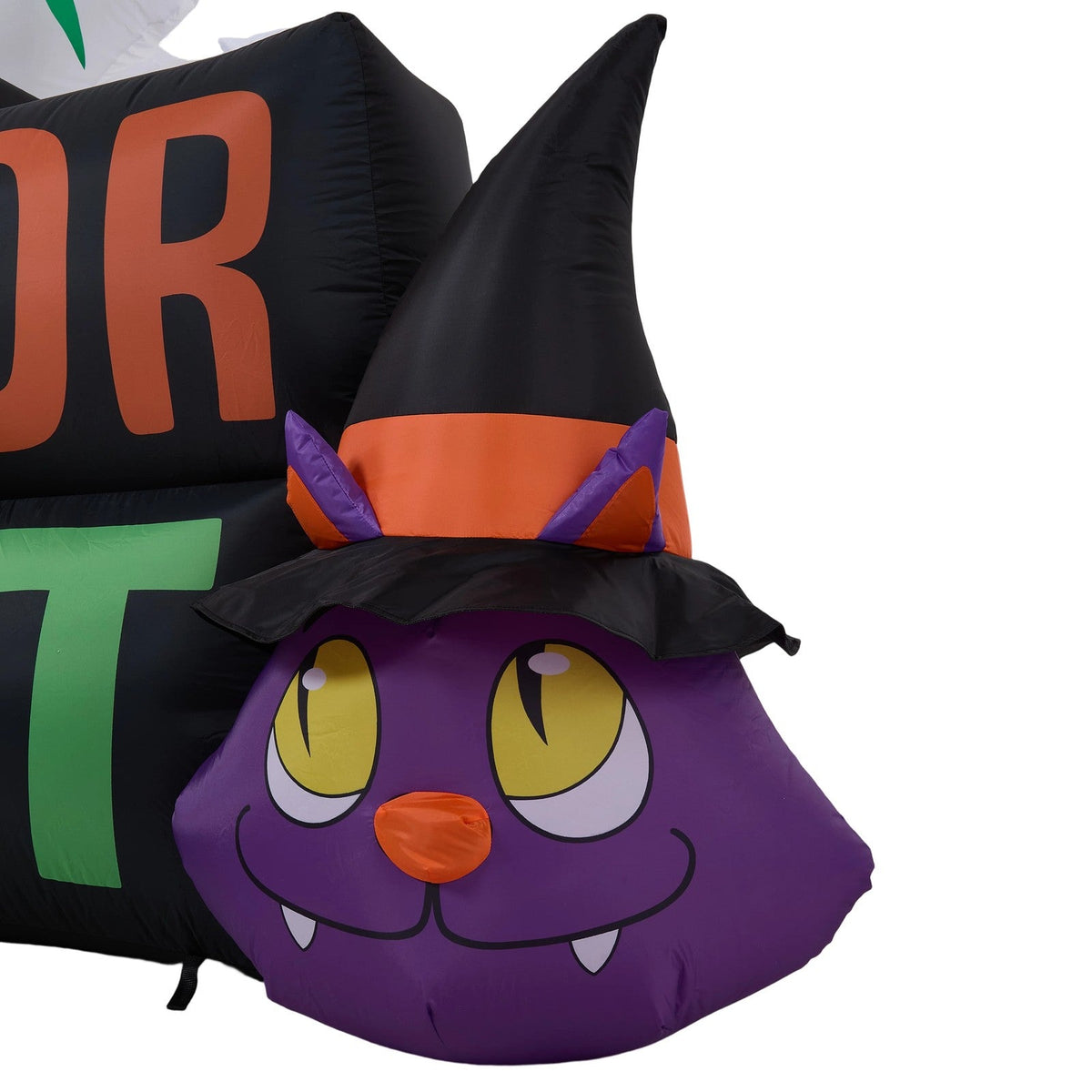 5.3FT Halloween Inflatable Pumpkin Ghost Cat Decoration with Built-in Lights