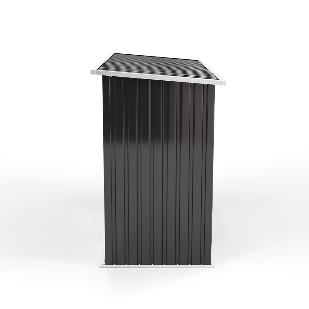 Steel Garden Storage Shed with Integrated Log Store & Pent Roof
