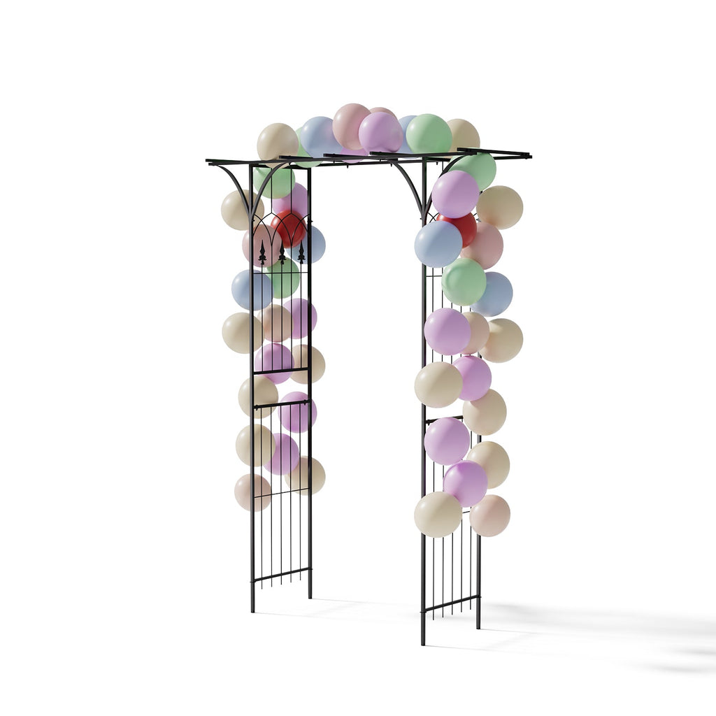 Black Metal Garden Arch Trellis