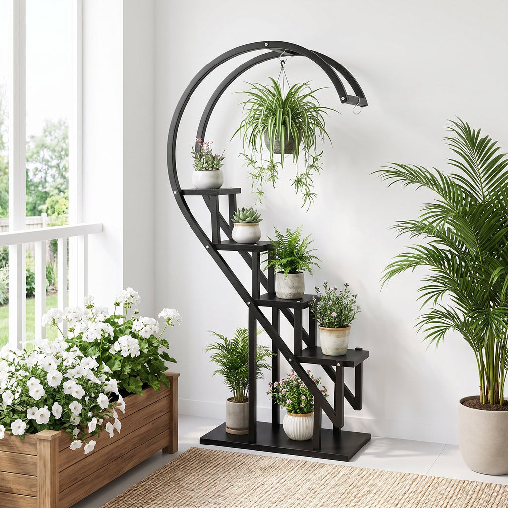 Curved 4-Tier Plant Stand Bonsai Display Shelf