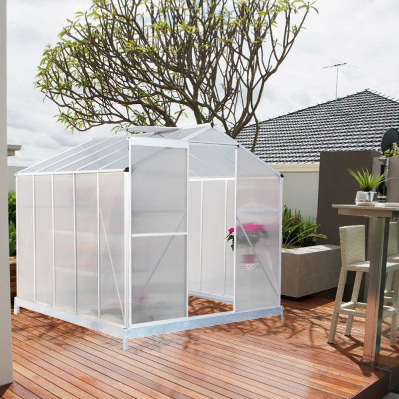 White Framed Garden Greenhouse without Base Frame