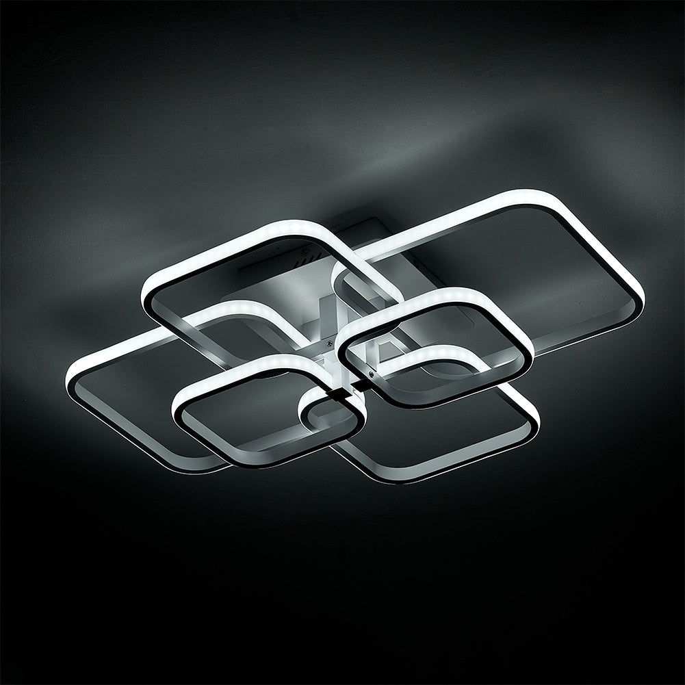 4/6 Heads Contemporary LED Energy-efficient Light-adjusted Semi Flush Ceiling Light