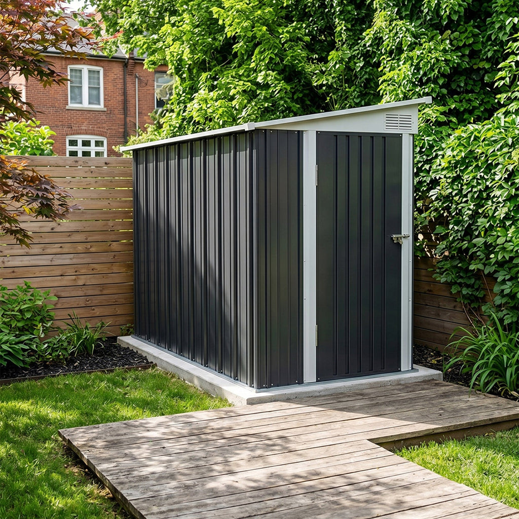 9 x 4 ft Metal Garden Storage Shed with Pent Roof