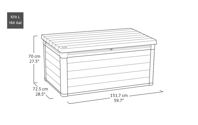 Signature 570L Storage Box - Ashwood Brown